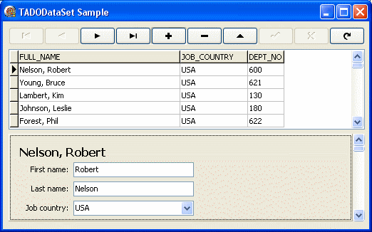 TADODataSet